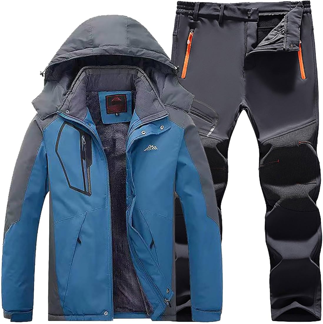 Conjunto de chaqueta y pantalones de esquí impermeables para hombre, resistente al viento, traje de snowboard de invierno, equipo de esquí al aire libre, traje térmico para senderismo y nieve, ropa de