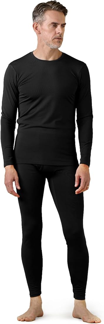 LAPASA Ropa Termica Hombre Extra Cálido Conjunto Interior Termico Camiseta Manga Larga Malla Pantalon Calzoncillo Largo Frio Extremo Nieve Invierno Esqui Running Thermoflux 100 200 300 M11/M24/M57