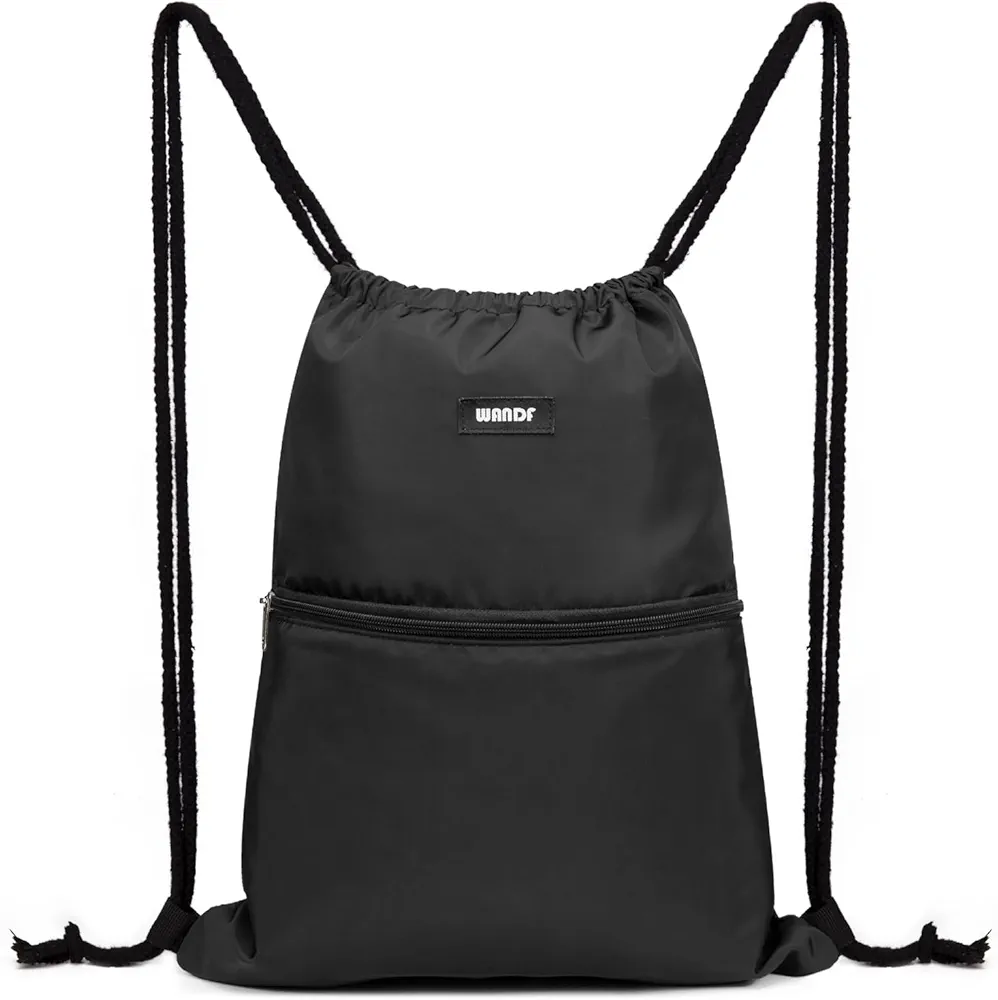 WANDF Mochila Cuerdas Bolsa de Cuerdas Mochila Gimnasio Bolsa Deporte Bolsa de Gimnasio Mochila con cordón para Mujer Hombre