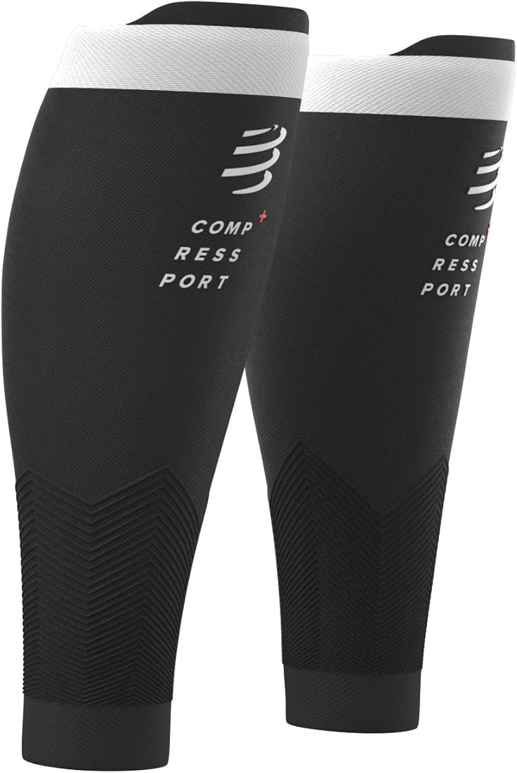 Compressport R2V2 - Manga de compresión para las pantorrillas - Protección muscular, rendimiento y recuperación para el deporte - Ultraligero y anti-fatiga - Correr, Ciclismo, Trail y Triatlón