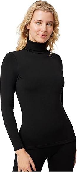 YSABEL MORA - Camiseta térmica Cuello Alto Manga Larga Negro