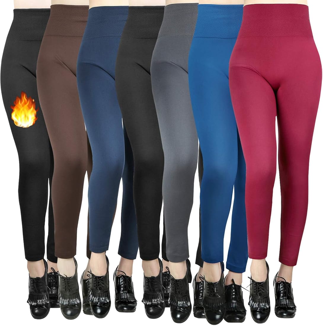 Moon Wood Leggins Termicos Mujer Invierno (Pack de 7)