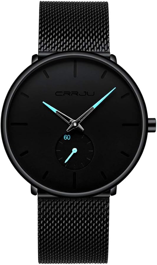 MICGIGI Elegante Reloj de Pulsera analógico de Personalidad Reloj de Cuarzo de Acero Inoxidable para Hombres con dial de Reloj secundario