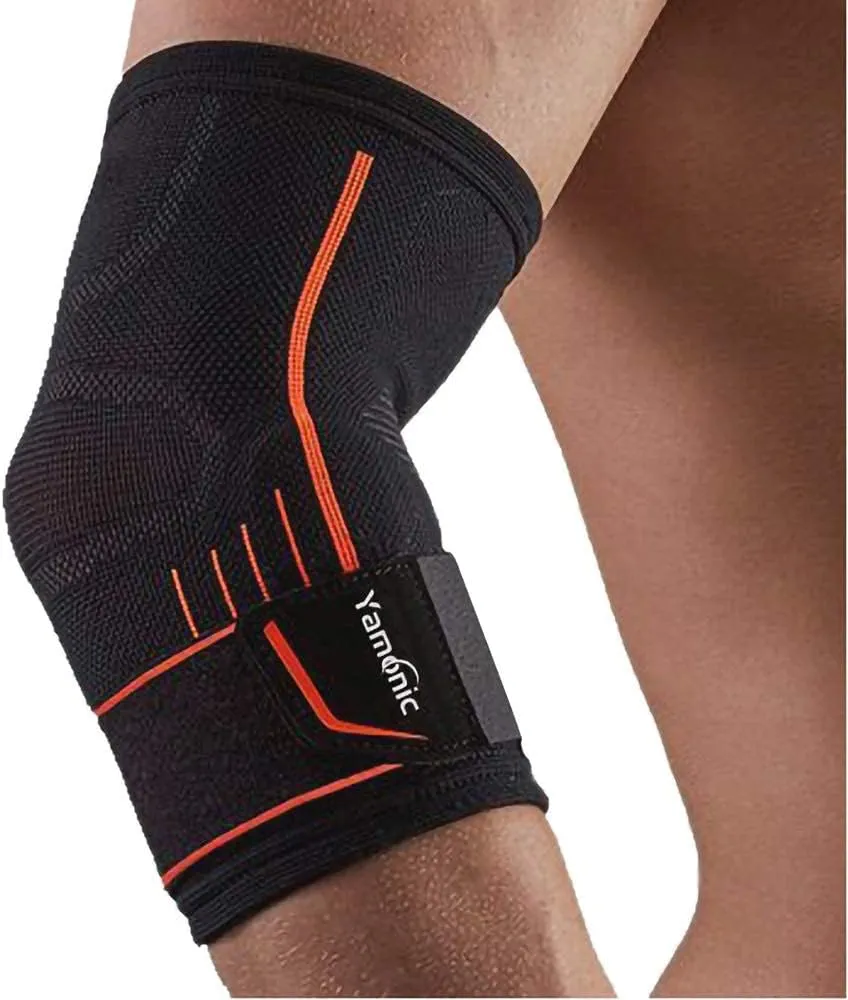 Yamonic Codera profesional unisex, soporte de articulación ajustable, ligero, elástico, transpirable, eficaz, protector de codo para deportes, tenis, golf, baloncesto S(20-25cm)