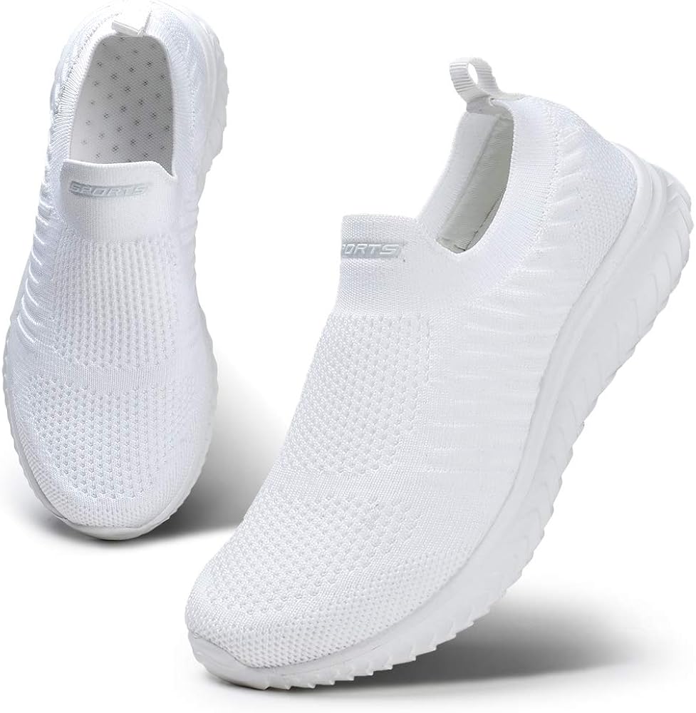 HKR Zapatillas Slip-On Mujer Comodos y Ligeras para Correr Trabajar Andar Pasear