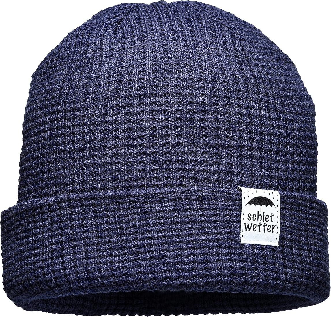 Gorro unisex de algodón orgánico: clima Schiet (parche) – gorro de invierno – gorro de punto de algodón orgánico para mujer