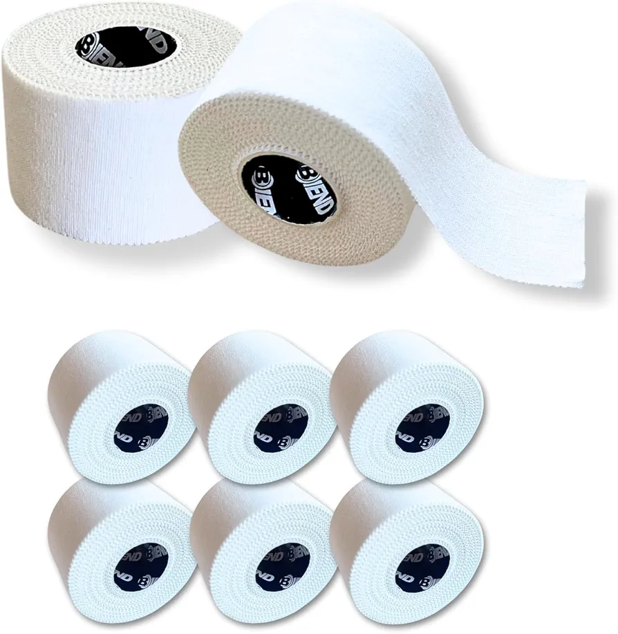 Pack de 4. Esparadrapo deportivo blanco. Sport Tape Resistente. Cinta Adhesiva Deportiva para Proteger tus Articulaciones Mientras Realizas Actividad Física.