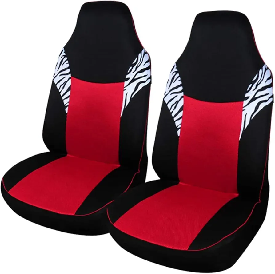 AUTOYOUTH 2 Piezas de Moda con patrón de Leopardo Integrado para Asiento Delantero, Tela de Terciopelo, Accesorios para automóviles, universales, se Adapta a la mayoría de Coches, SUV, Camiones