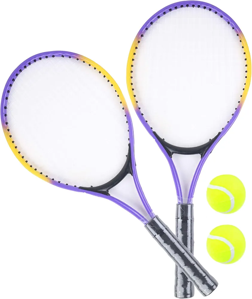 SPORTSIDE - Set de 2 Raquetas de Tenis y 2 Pelotas - Juego de Raqueta - Principiante - Bolsa de Transporte - 041122Z - Azul - Plástico - 53 cm - Artículo Deportivo