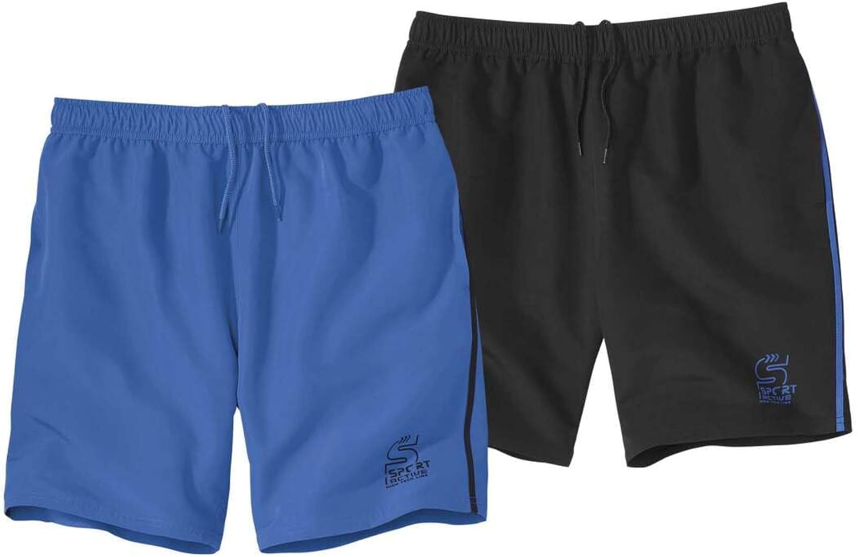 ATLAS FOR MEN - Juego de 2 Pantalones Cortos Deportivos de Microfibra - Disponibles en Tallas Grandes de la M a la 5XL