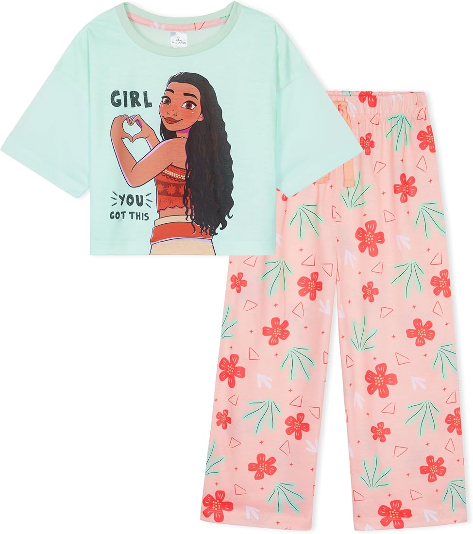 Disney Stitch Pijama Niña, Conjunto de Pijama con Camiseta y Pantalones para Niños y Adolescentes