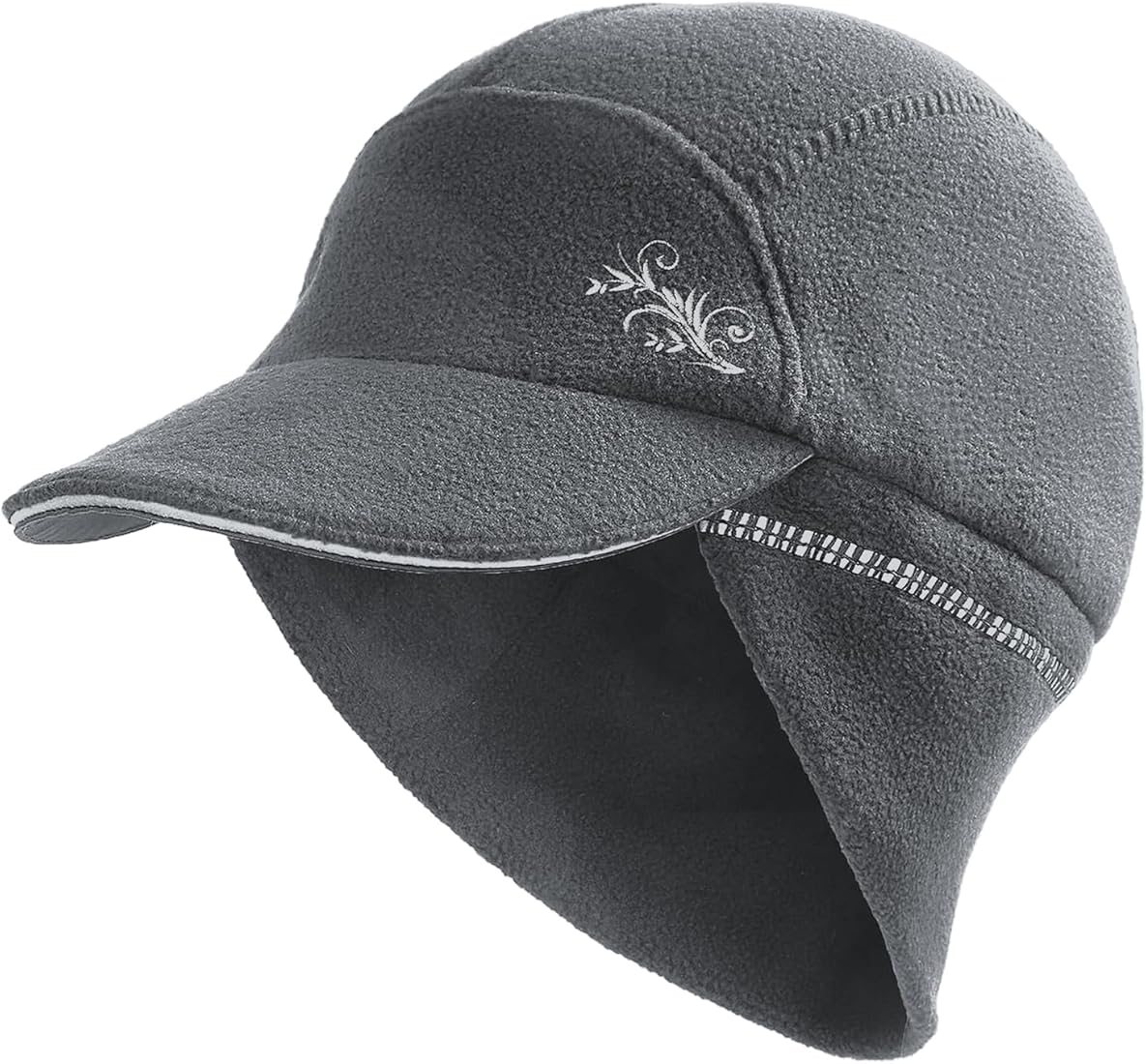 EZPACE Gorro de cola de caballo de forro polar para mujer con calentador de orejas Thinsulate 3M, equipo para correr, invierno y clima frío