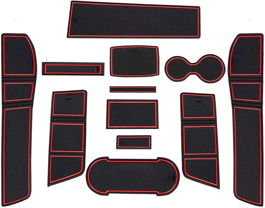 CDEFG para Seat Leon MK3 5F FR Coche Accesorios Antideslizante Copa Mats Anti Slip Puerta Ranura de Acceso Kit de la Estera del cojín de la Ranura decoración de Interiores