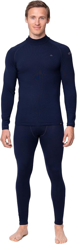 DANISH ENDURANCE Conjunto Termico Hombre de Lana Merino Extremo - Mallas termicas Hombre y Camiseta Termica Hombre, Ropa para el Frio Extremo, Camisetas Termicas Hombre, Ropa Interior Hombre