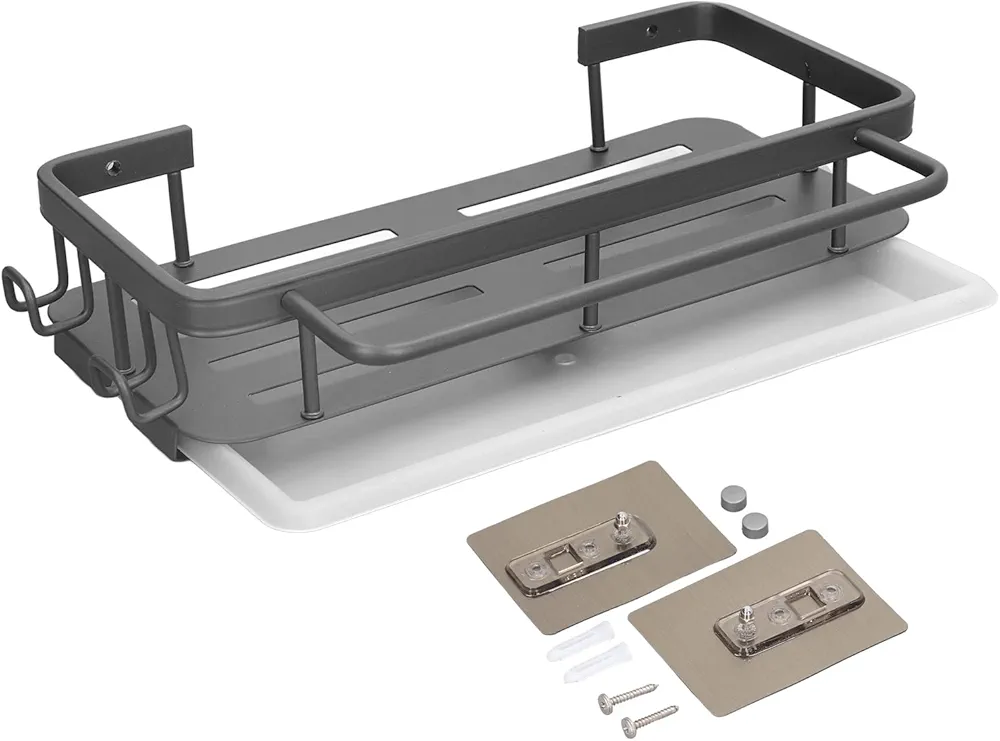 Escurridor Estante para Secar Platos sobre el Fregadero, Estante para Fregadero Montado en la Pared de la Cocina, Estante para Secar Platos a Prueba de Herrumbre para el Hogar