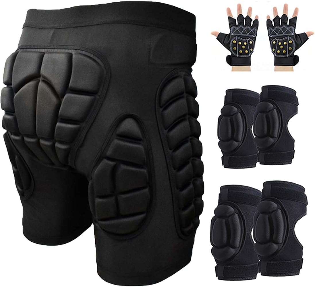 XUEBIN Snowboard Butt Pad - Pantalones Cortos De Protección Acolchados - Protectores De Cadera Transpirables - Equipo De Protección De Snowboard Protectores De Cadera Para Esquiar, Patinar