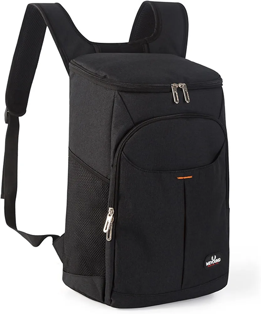 Mochila Nevera Isotérmica, Bolsa de pícnic, 26L Mochila Nevera Grande Antifugas, para Hombre y Mujer, Bolsa de Picnic Exterior/Playa/Barbacoa/Camping/Viajes/Familia (Negro)