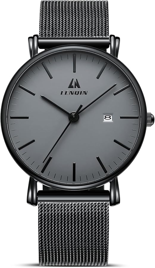 LN LENQIN Reloj Hombre Relojes Analógicos De Cuarzo para Hombres Relojes De Pulsera Impermeables Moda Casual Reloj De Diseño para Hombre Relojes con Fecha para Caballero