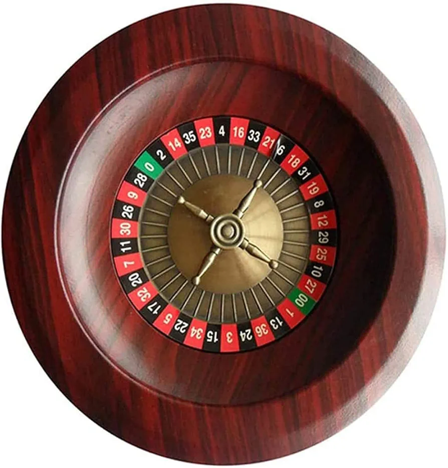 DKULMN Rueda de Ruleta de 12 ", Juego de Ruedas de Ruleta de Madera, Juegos de Mesa de Ocio con Rueda de Ruleta Europea Profesional, Noche de Juegos en casa