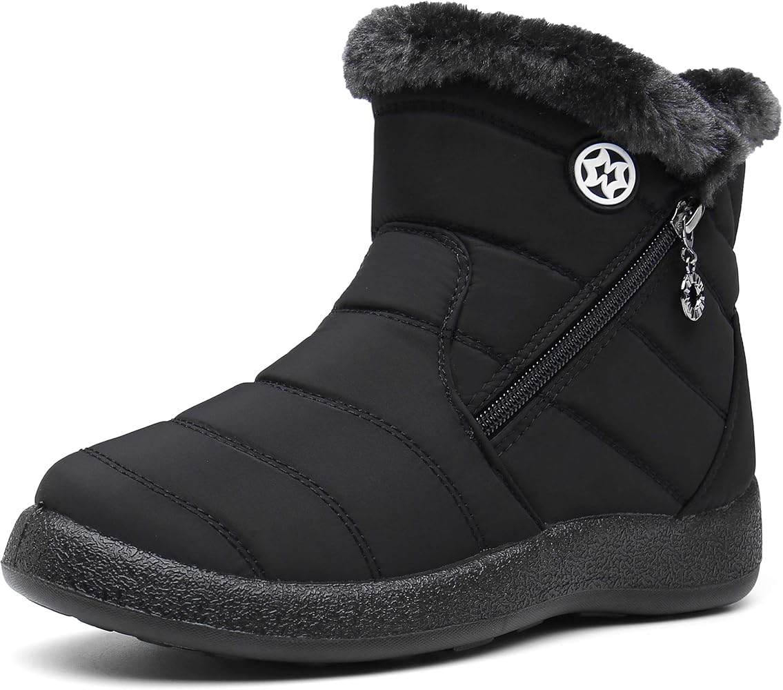 Gaatpot Botas para Mujer Botines de Invierno Forradas con Pelo Botas de Nieve Antideslizante Zapatos Outdoor Ligero 36-43