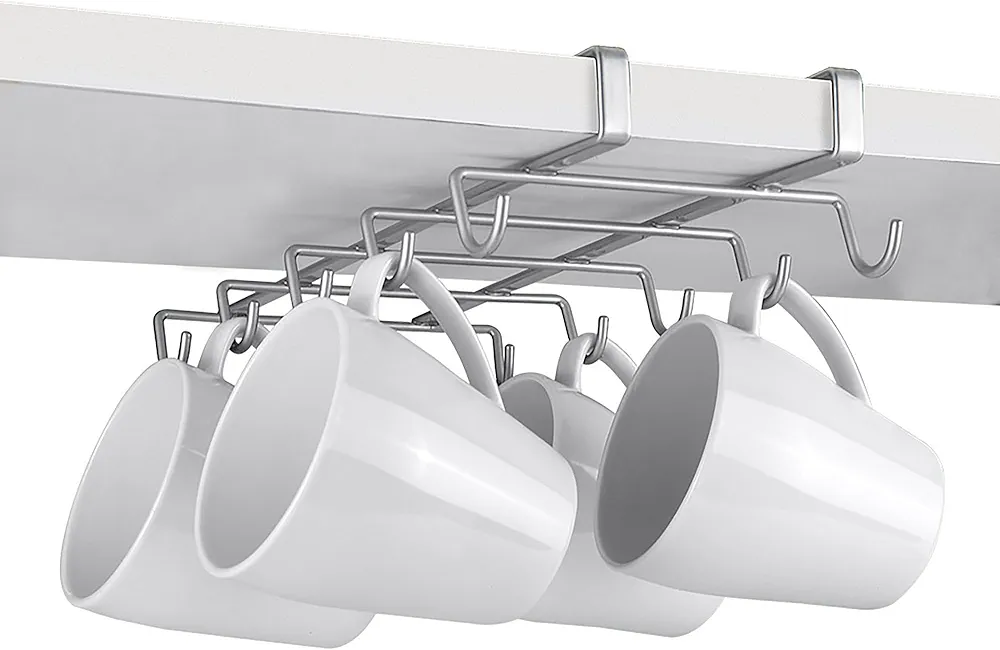 Metaltex Portavasos con repisa, revestimiento politérmico, plateado, SpiderMug