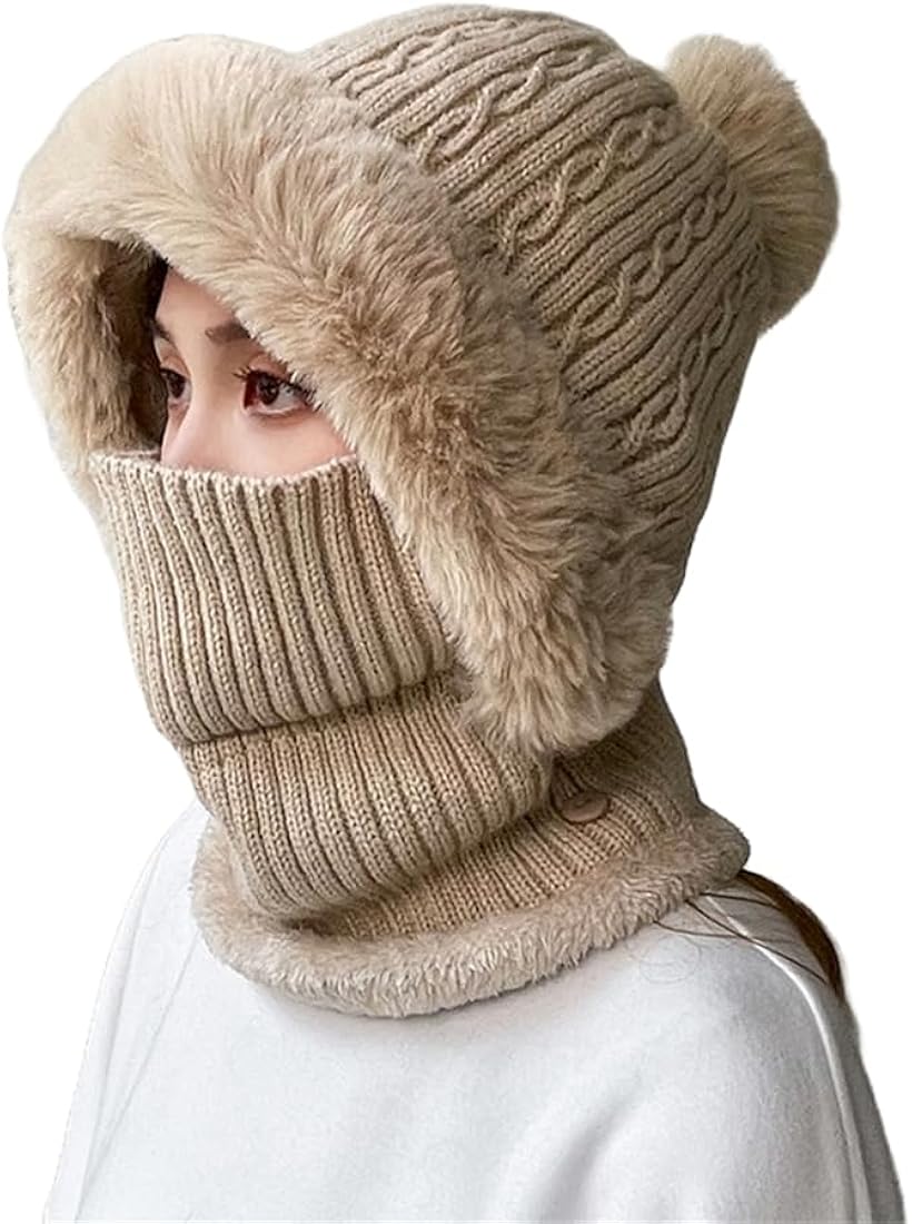 BaronHong Pasamontañas, gorro de esquí, gorro deflector de viento, gorro para hombre y mujer, protección facial para equipo de clima frío