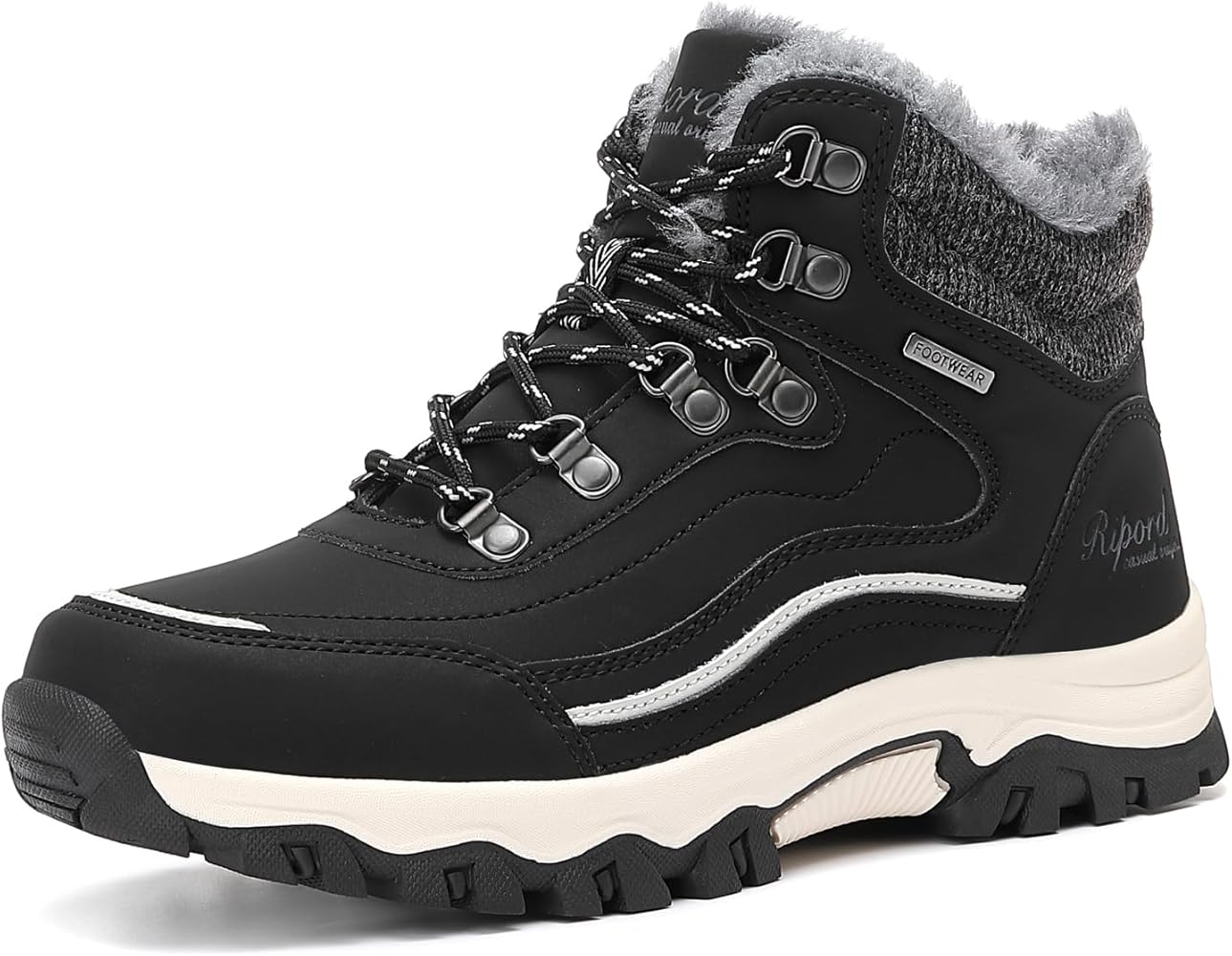 Ripord Zapatos de invierno para mujer Botas de invierno Cálidas Calzado de trekking Botas de senderismo Botas de nieve 36-41