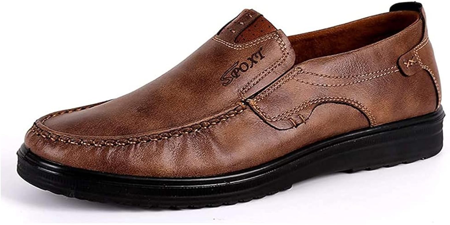 Classic Casuales Mocasines Zapatos de Amplio sin Cordones para Hombre Conducción Antideslizante Ocio Gamuza