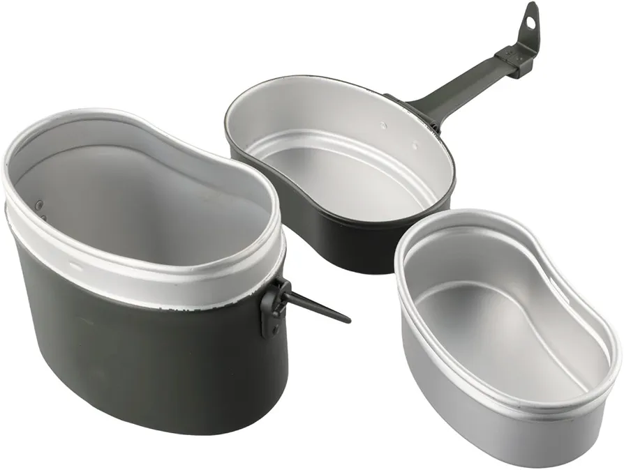 Besttoolifes Equipo de cocina portátil de aluminio ligero para camping, equipo de cocina para senderismo, mochilero, picnic, 3 piezas, resistente al calor