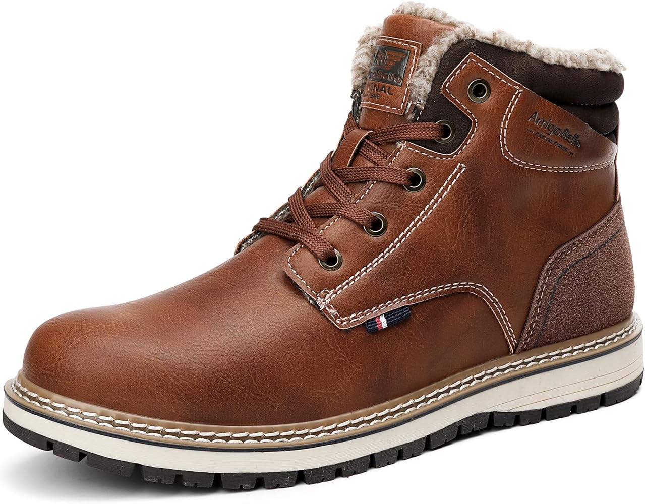 AX BOXING Botas Hombre Invierno Cálido Forradas Botines Moda Botas Nieve Antideslizante Zapatos Invierno Tamaño 41-46 EU