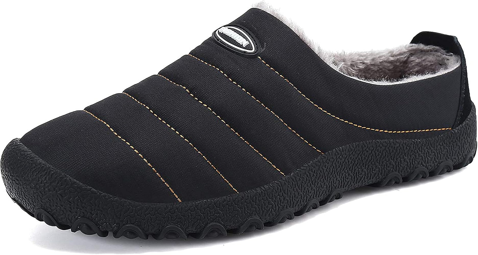 SMajong Invierno Zapatillas de Casa para Hombre Mujer Espesar Zapatillas Aire Libre Impermeables Cálidas Pantuflas de Casa Interior Zapatos con Pelusa Forro Talla Grande 35-48 EU