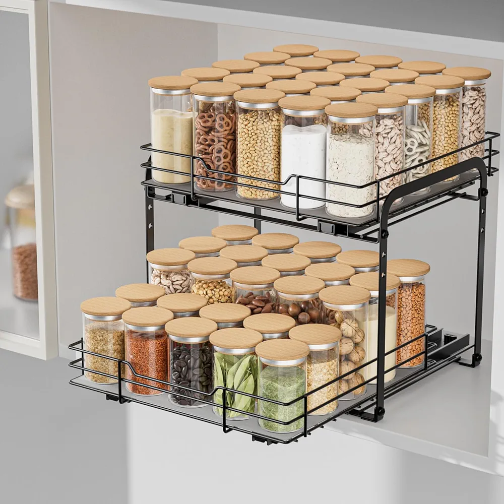 AIRUJIA Especieros Para Cocina, Organizador Armarios Cocina, Organizador Especias, Organizador Cocina, Especiero Adecuado Para El Hogar Y La Cocina 27.2 * 29.3 * 24CM