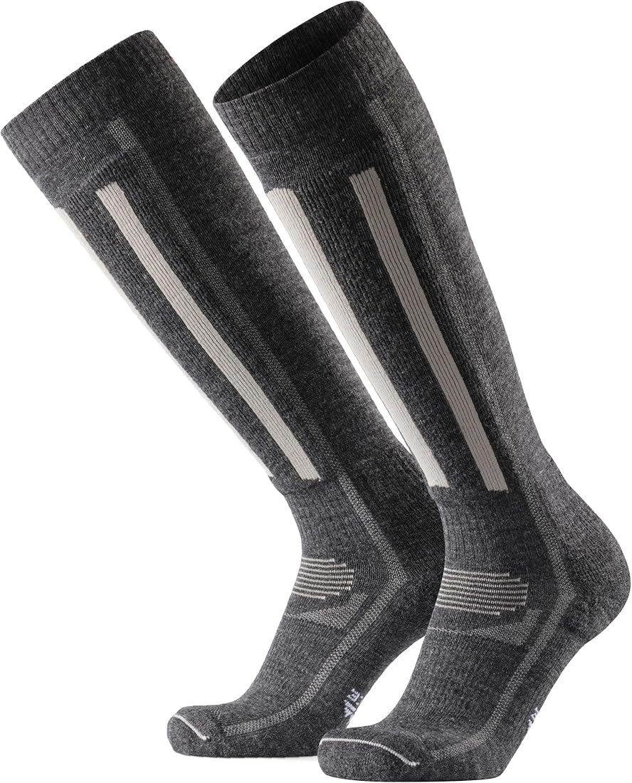 DANISH ENDURANCE Calcetines de Esquí Térmicos de Lana Merino, Calcetines Altos para Hombre y Mujer