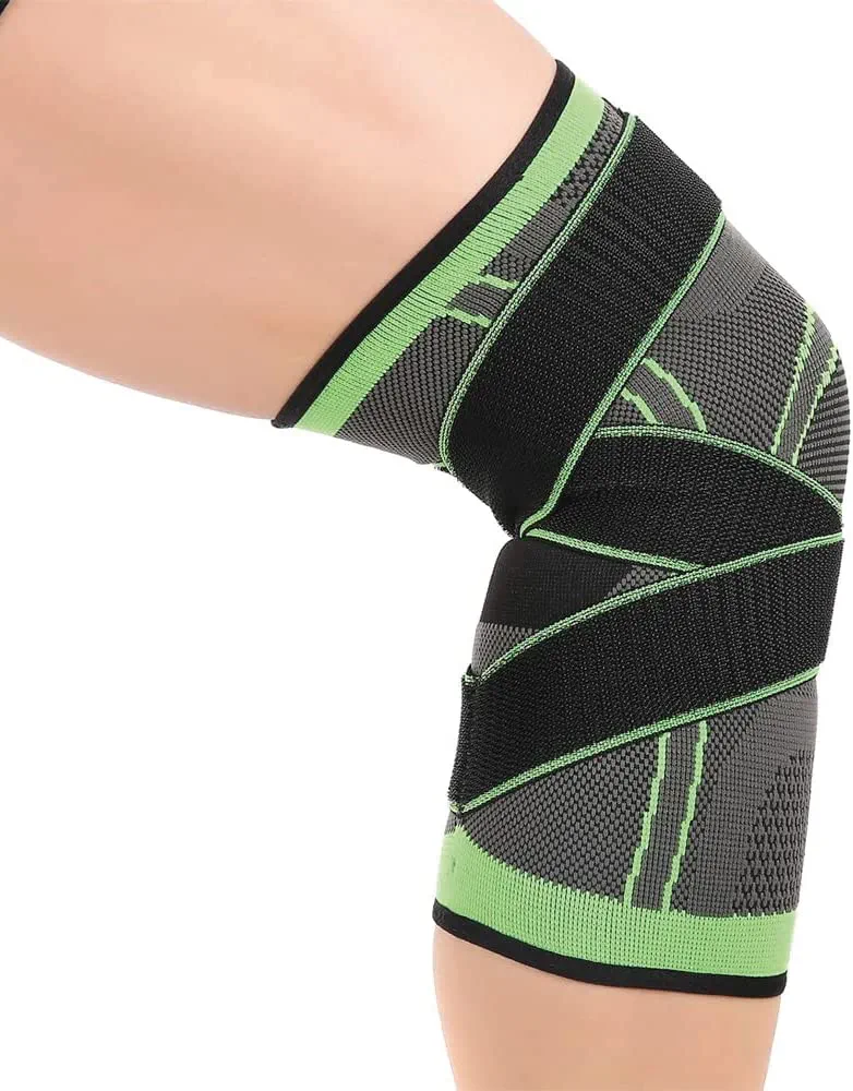 KNEE HERO Rodillera Deportiva VERDE T/XXL de compresión Ajustables, Elástica, Transpirable Antideslizante, para dolor de rodilla y alivio de las articulaciones, recuperación de lesiones, Unisex